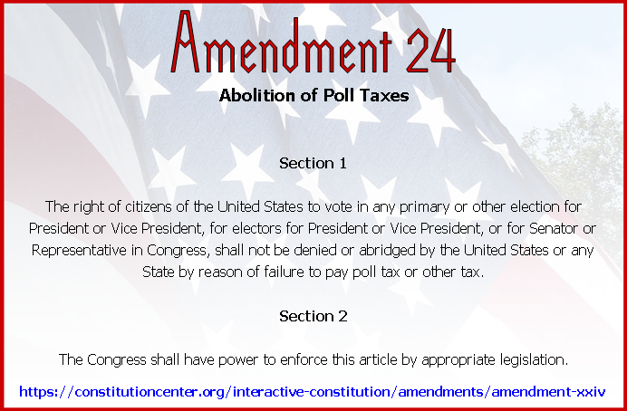 Bill of Rights – Amendment 24